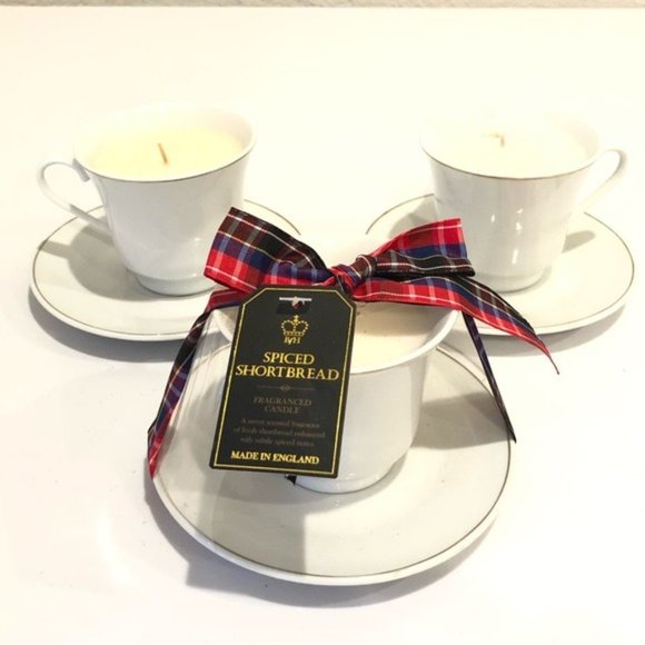 English Teacup & Saucer Candles New - Picture 3 of 15